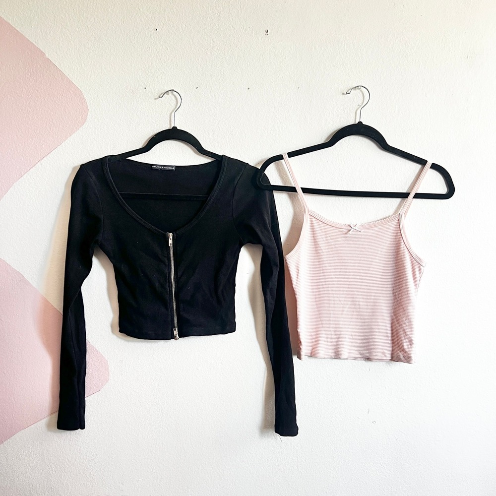 Brandy Melville‎ Bundle Tank Top + Black Long Sleeve Lot Small